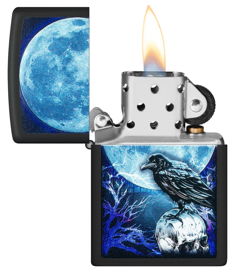diseño de cuervo a la luz de la luna