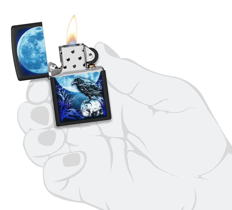 diseño de cuervo a la luz de la luna