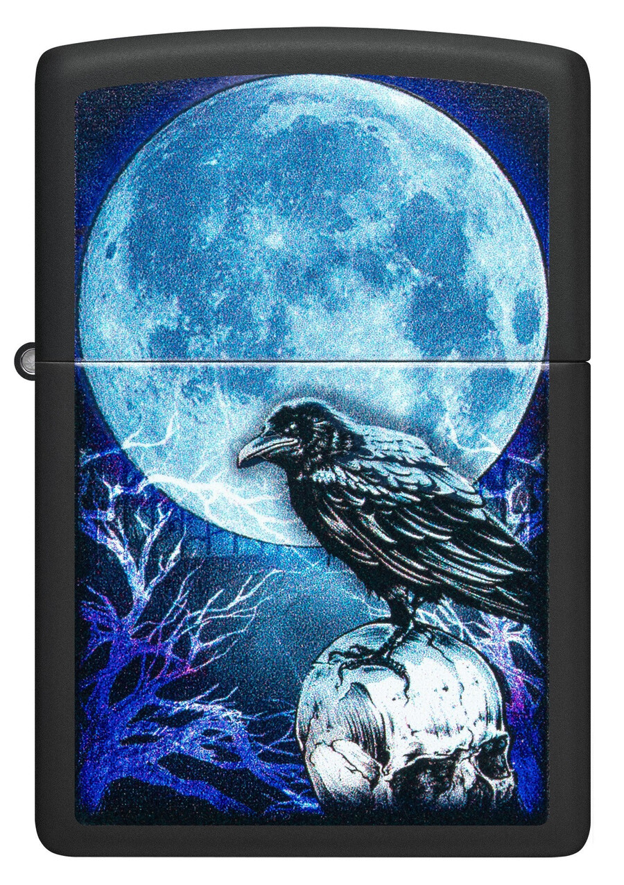 diseño de cuervo a la luz de la luna