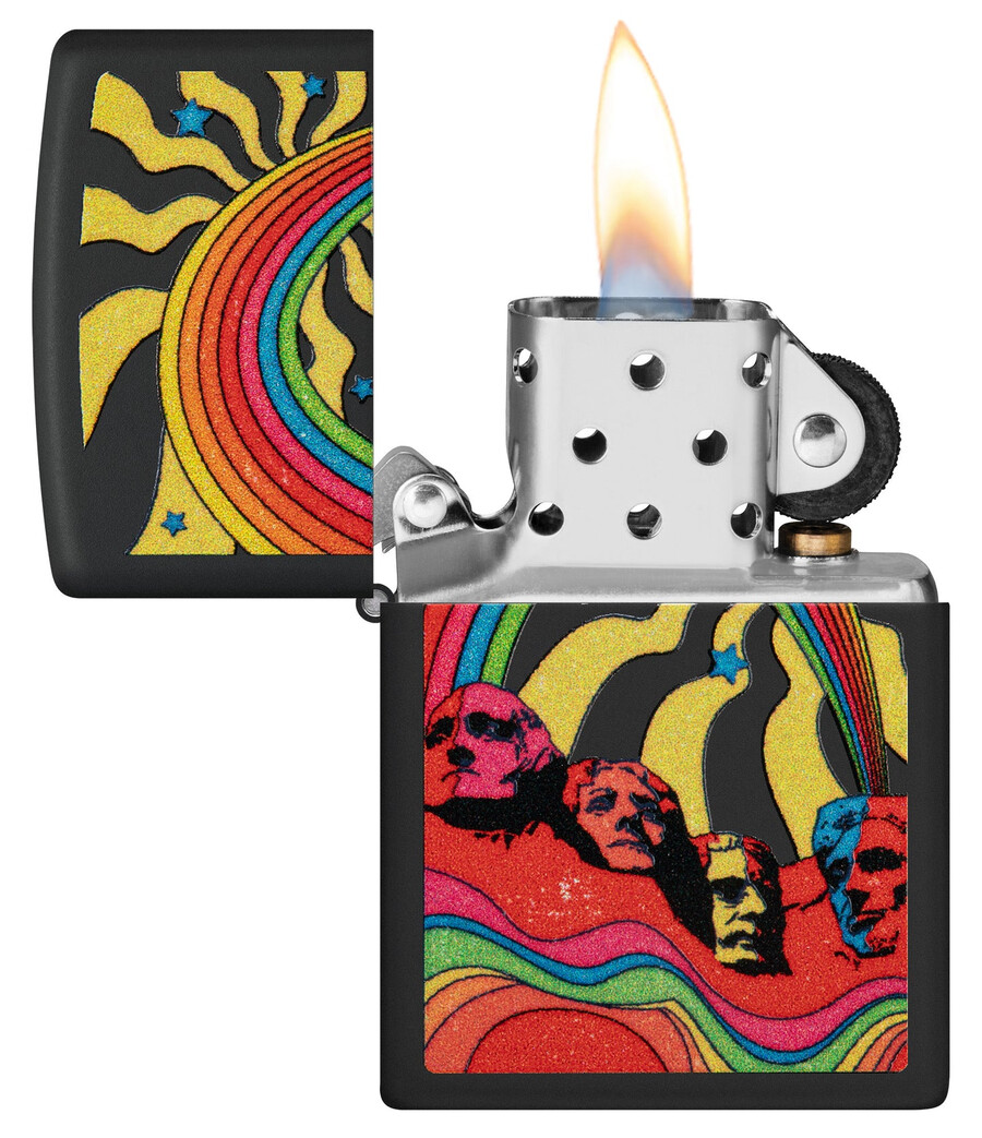 diseño hippie del monte rushmore