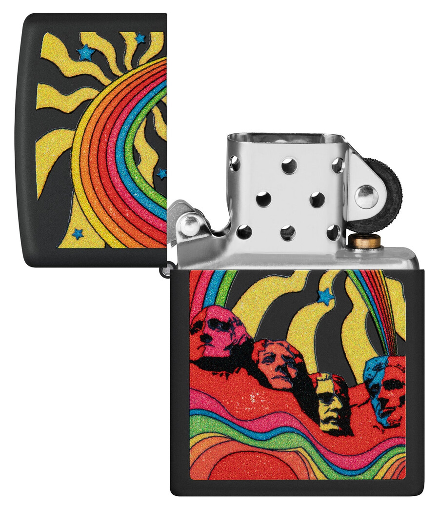 diseño hippie del monte rushmore