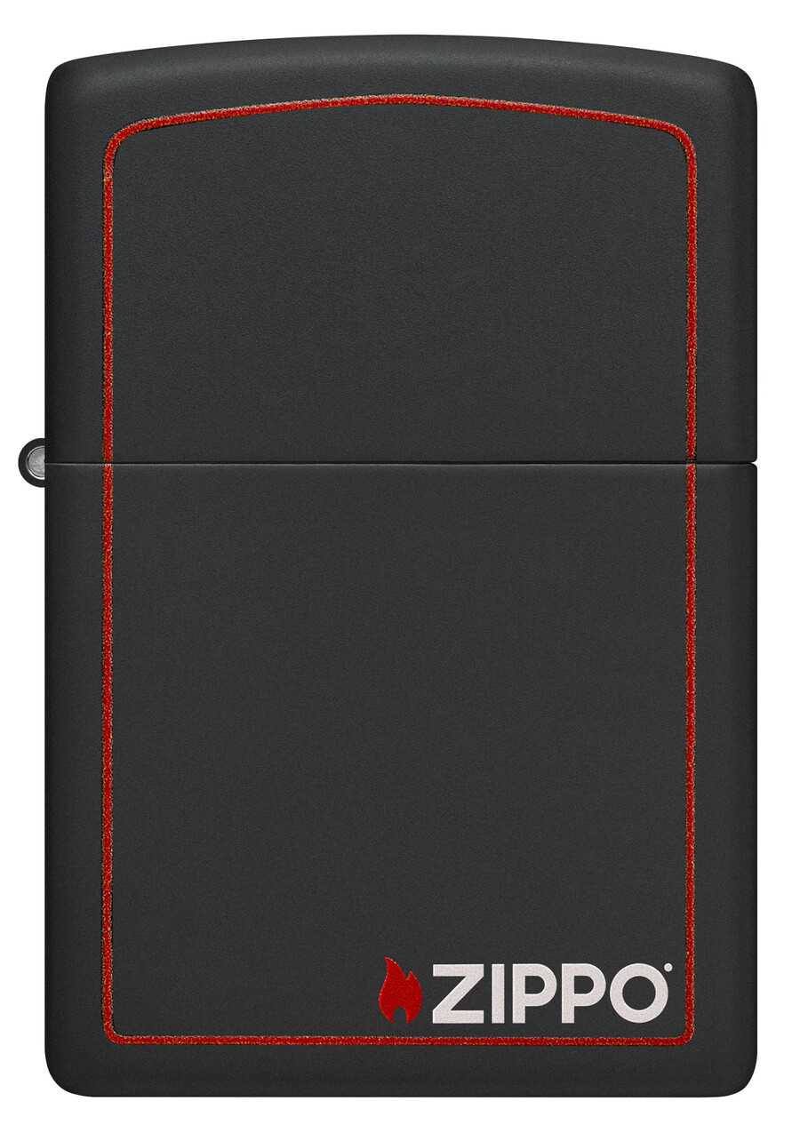 zippo clásico negro y rojo