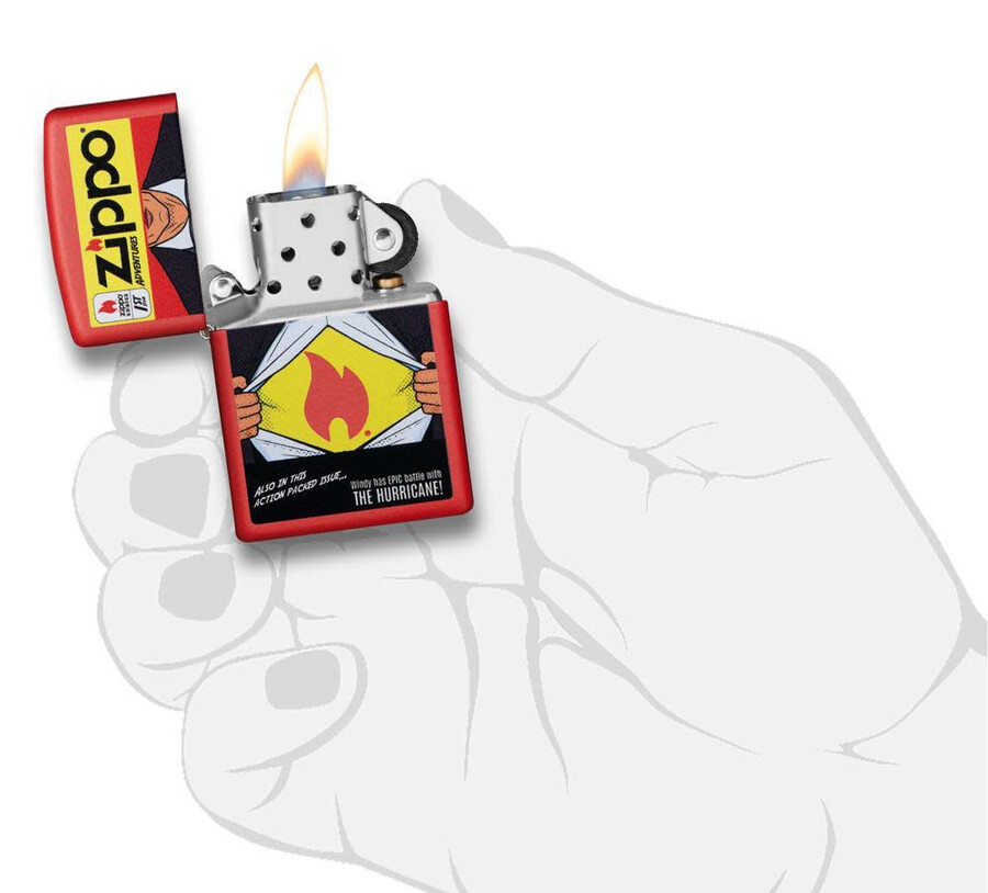diseño de cómic zippo