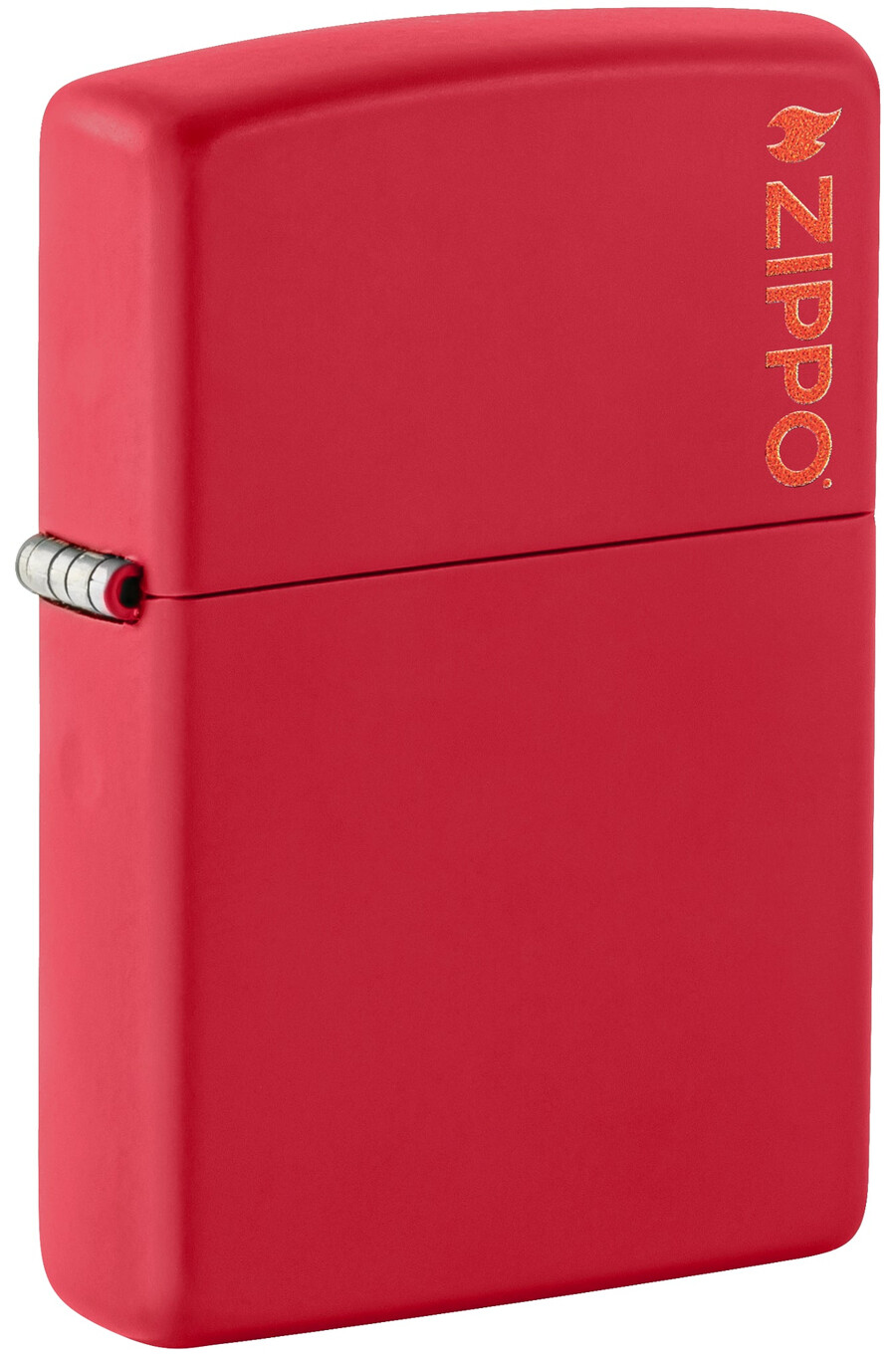 zippo clásico rojo mate con logotipo