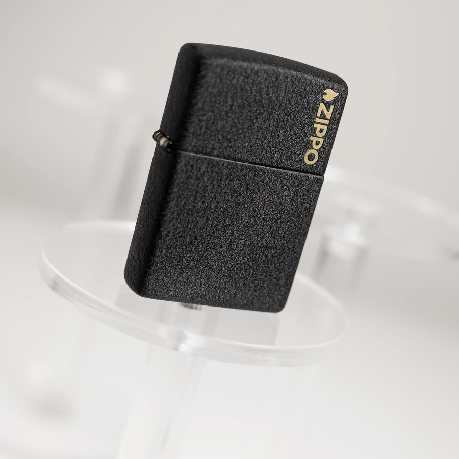 logotipo zippo crackle negro clásico
