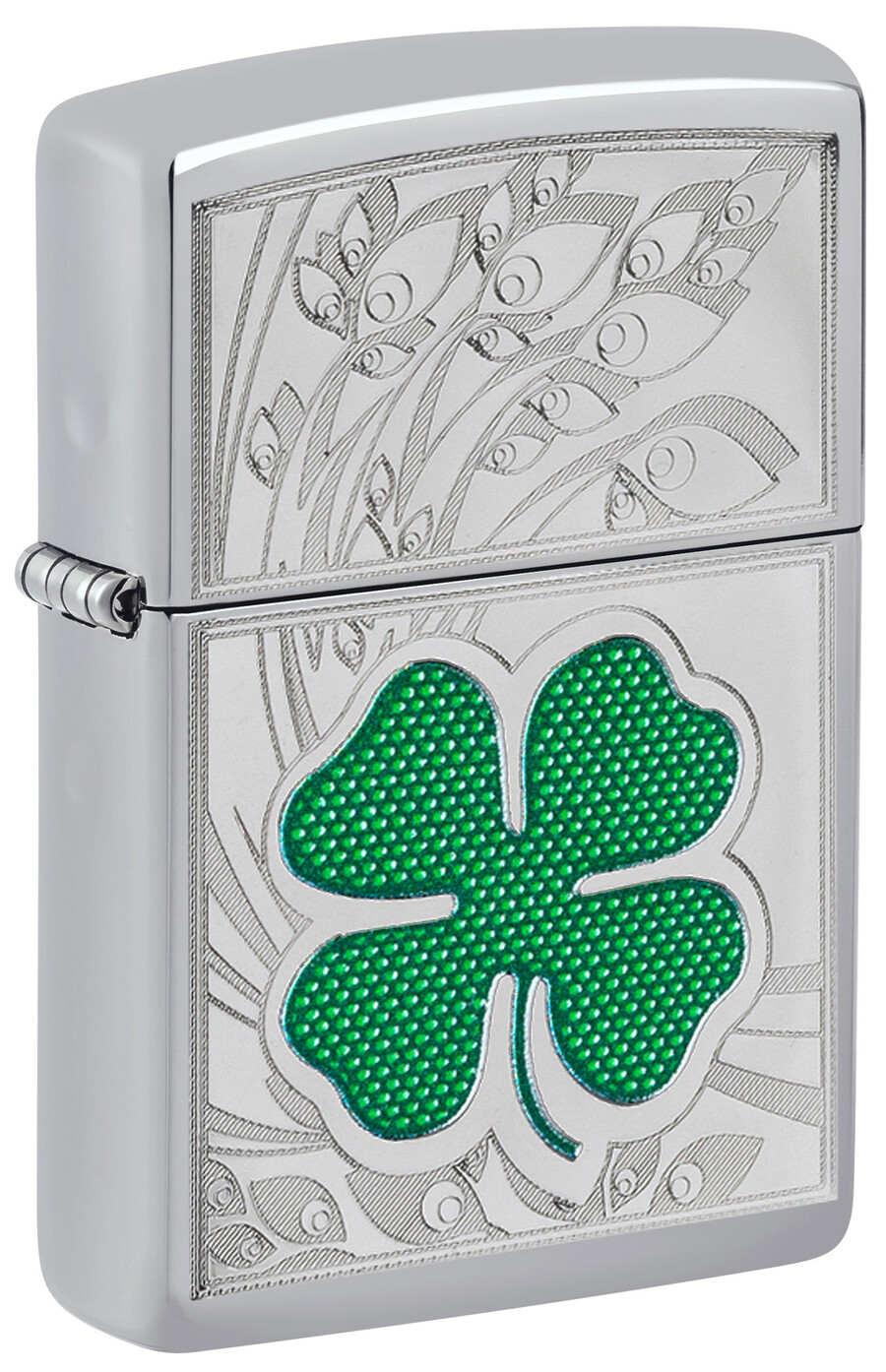 diseño de cromo pulido clover