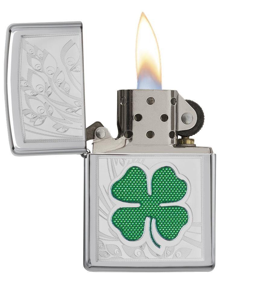 diseño de cromo pulido clover