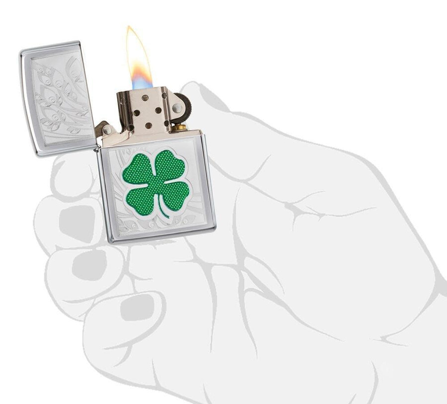 diseño de cromo pulido clover