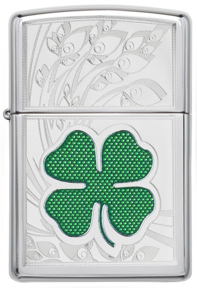 diseño de cromo pulido clover