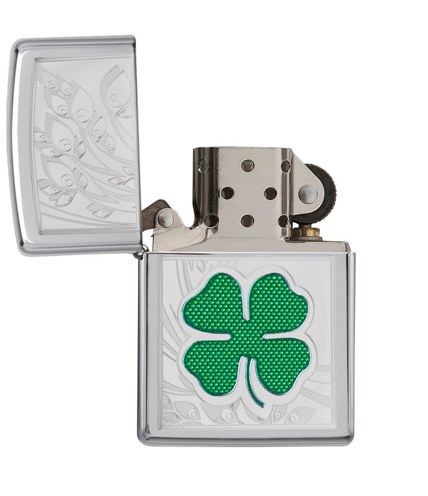 diseño de cromo pulido clover