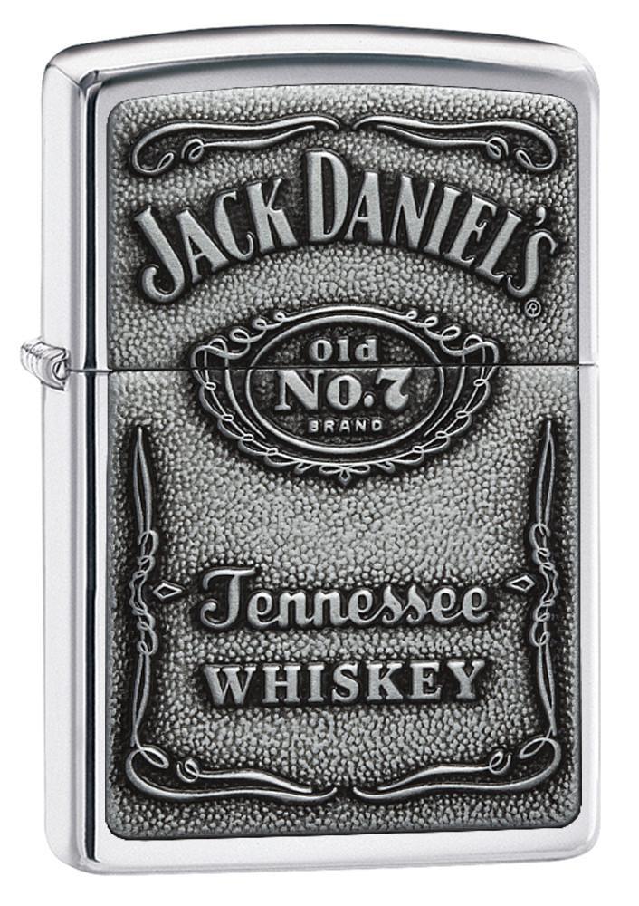 emblema cromado de jack daniels