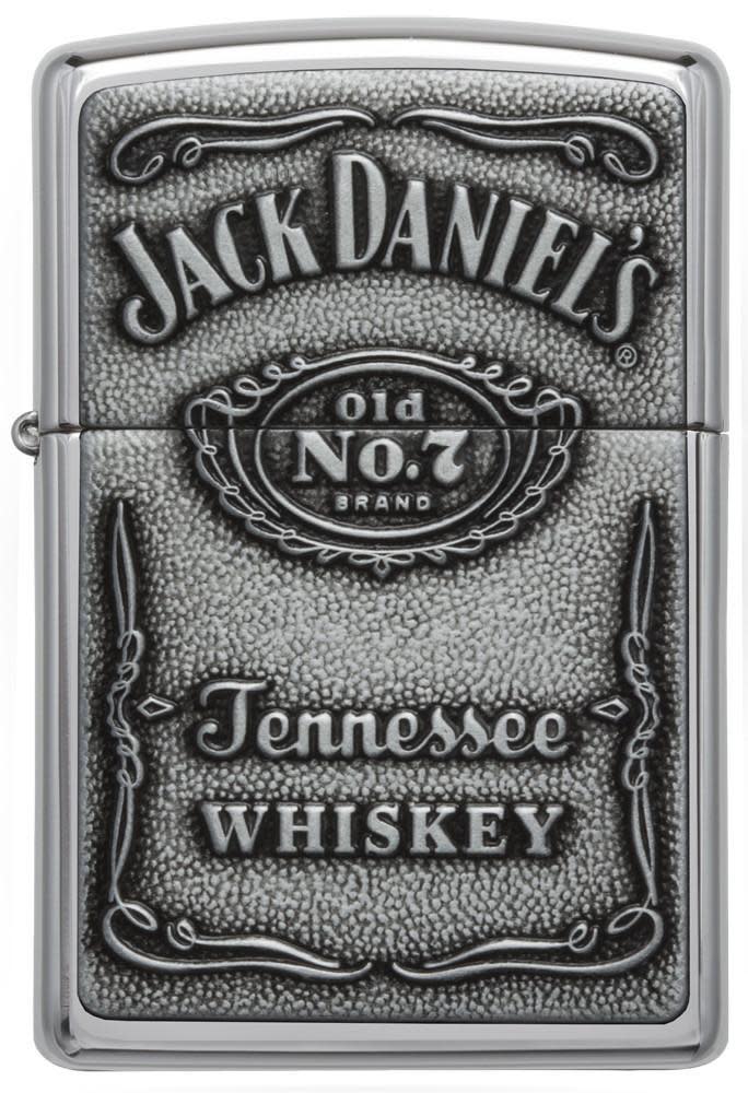 emblema cromado de jack daniels