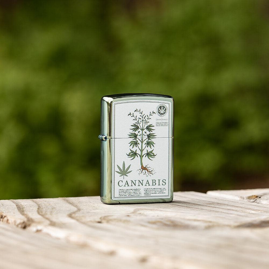 diseño de cannabis verde de alto brillo
