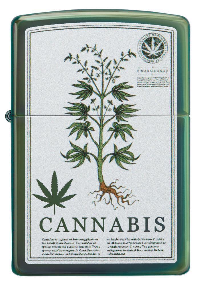 diseño de cannabis verde de alto brillo