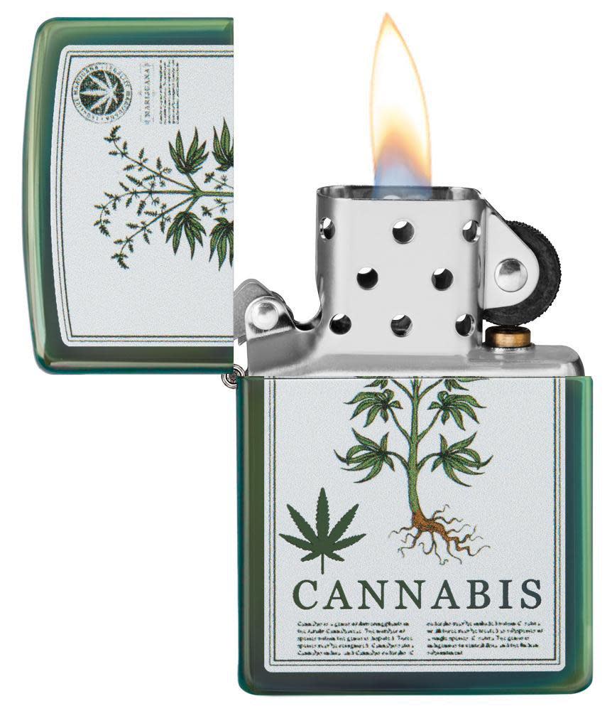 diseño de cannabis verde de alto brillo