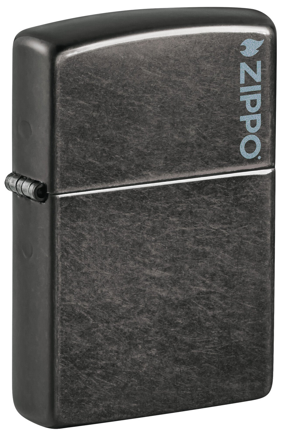 logotipo clásico gris de zippo