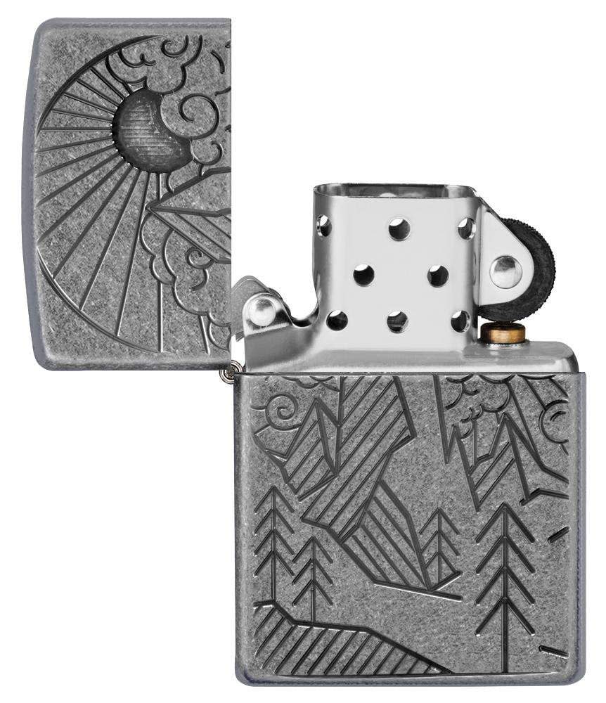 diseño de montaña de plata antigua armor