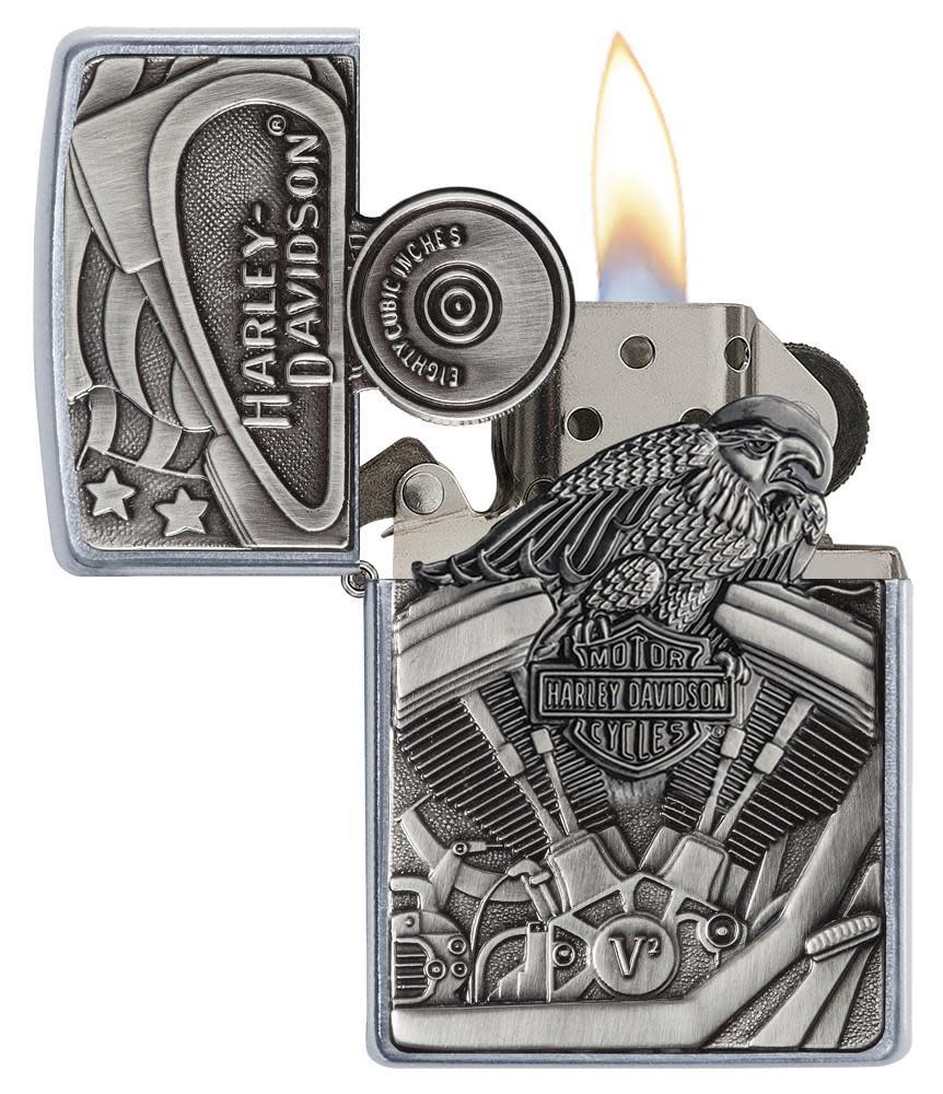 emblema del bloque motor harley-davidson