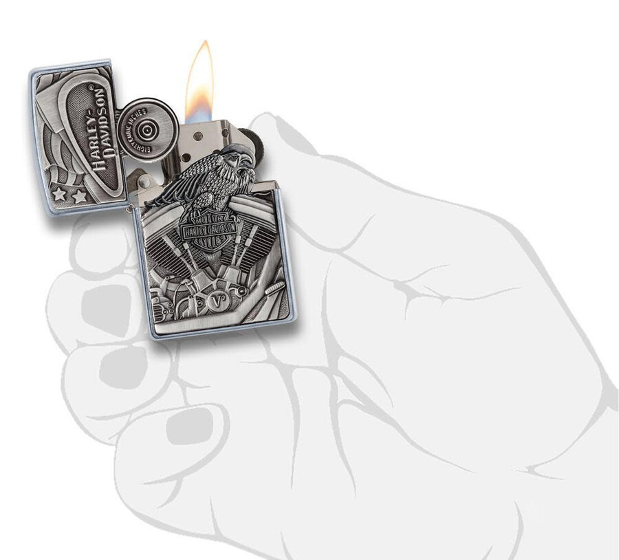 emblema del bloque motor harley-davidson