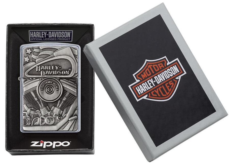 emblema del bloque motor harley-davidson