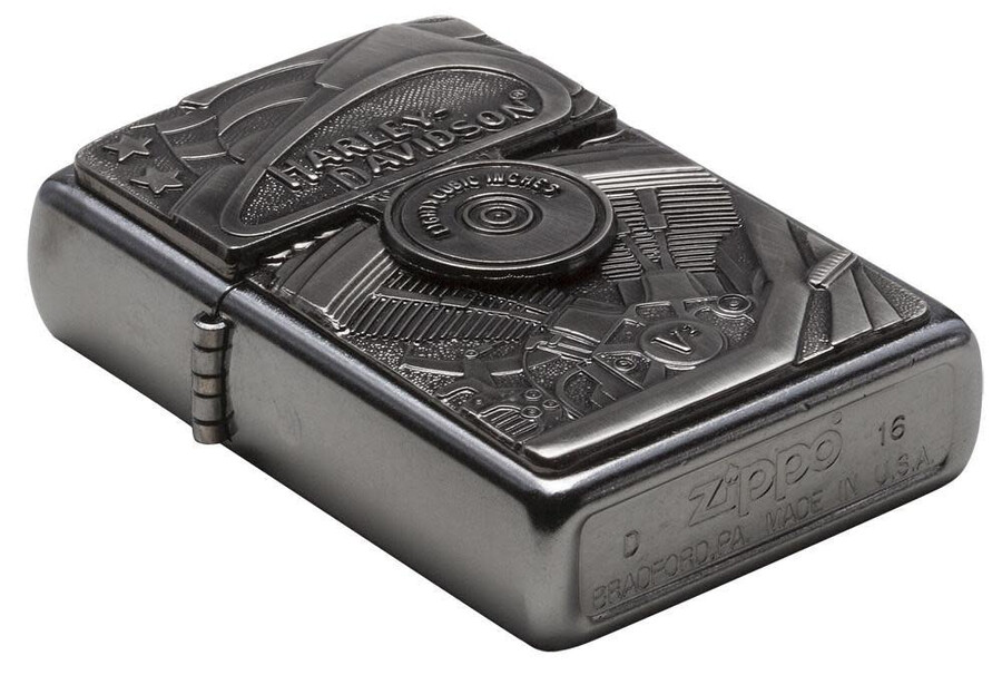 emblema del bloque motor harley-davidson