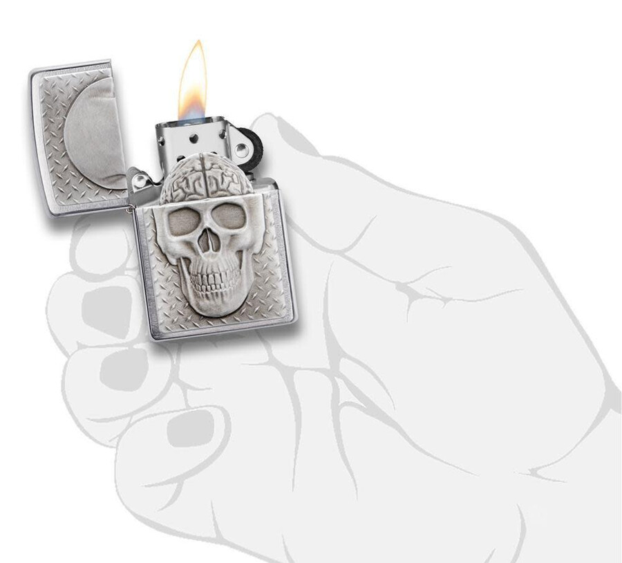 calavera con cerebro sorpresa