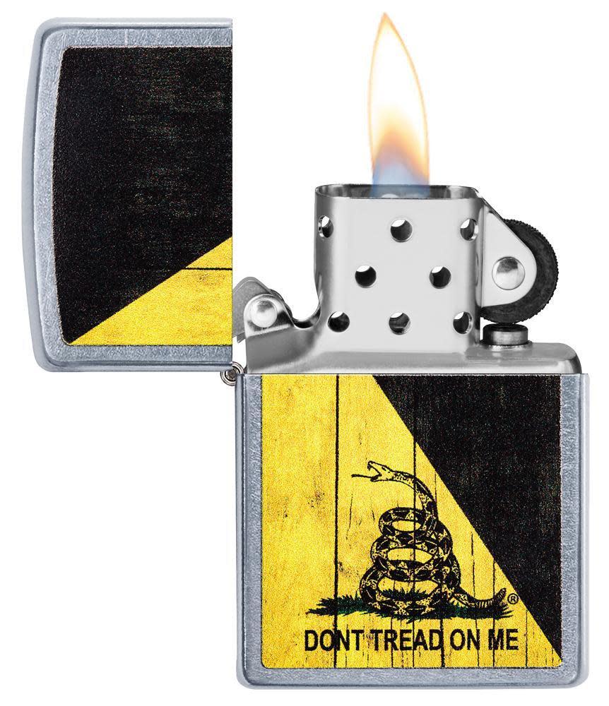 diseño de veta de madera dont tread on me