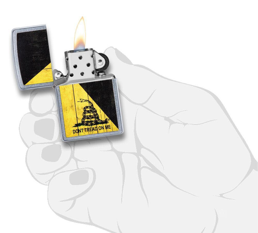 diseño de veta de madera dont tread on me