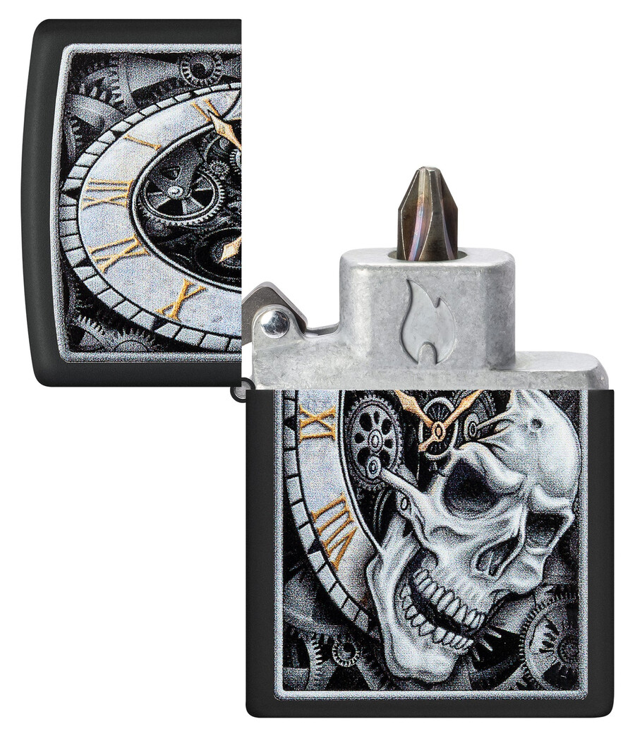 diseño de reloj de calavera