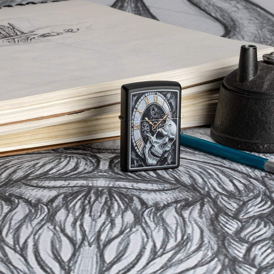 diseño de reloj de calavera
