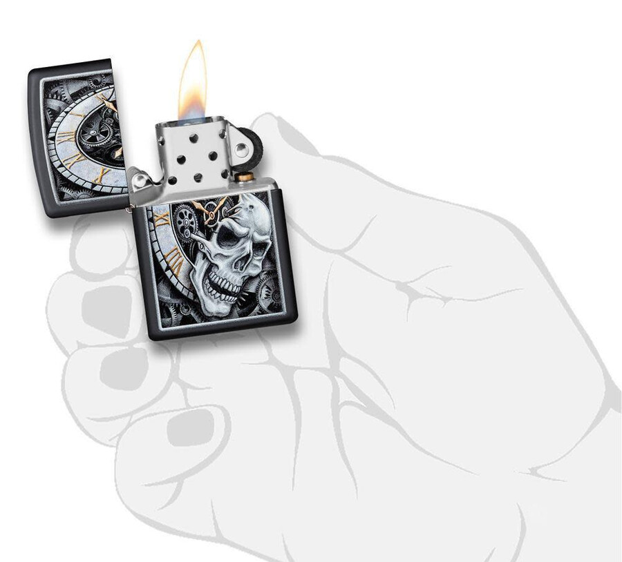 diseño de reloj de calavera