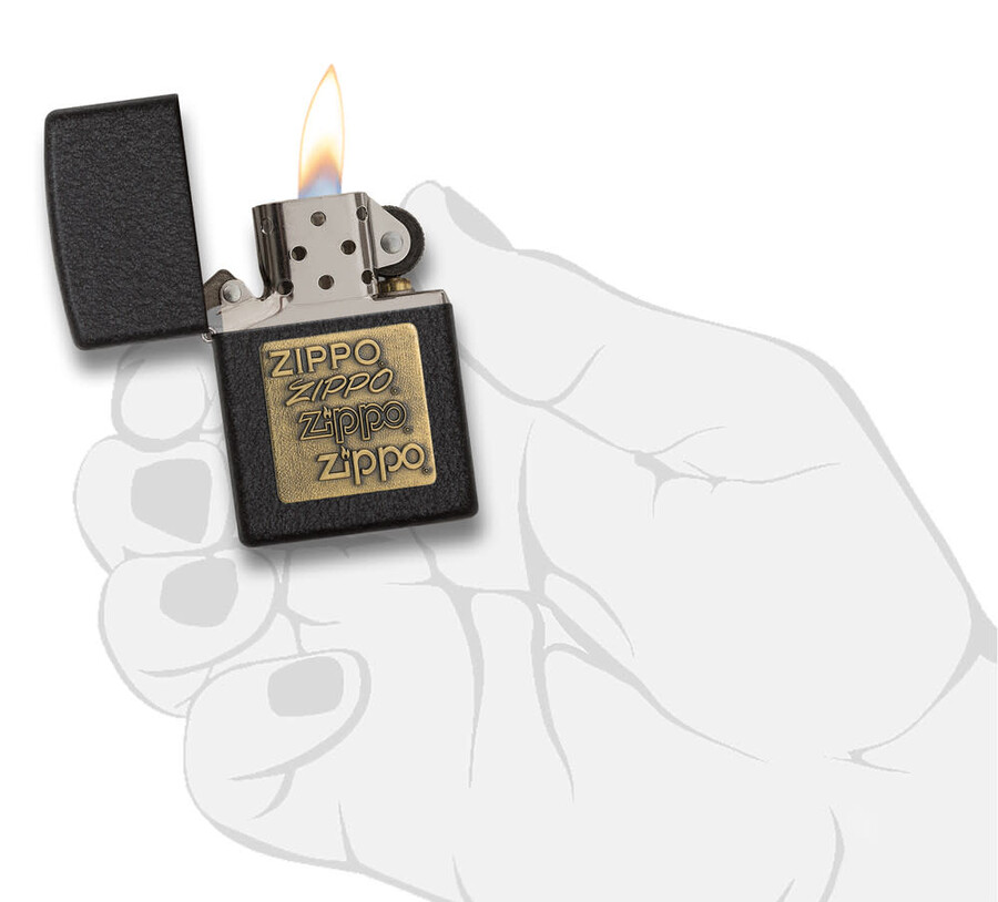 logotipo zippo dorado black crackle