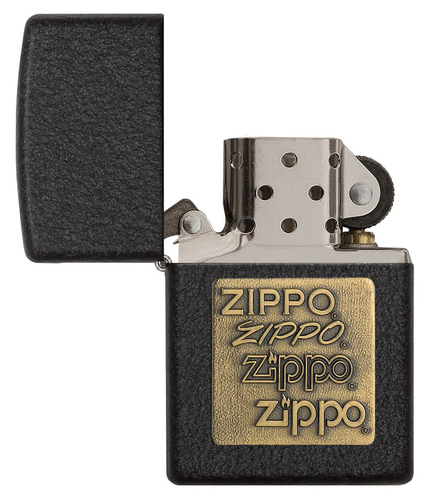 logotipo zippo dorado black crackle