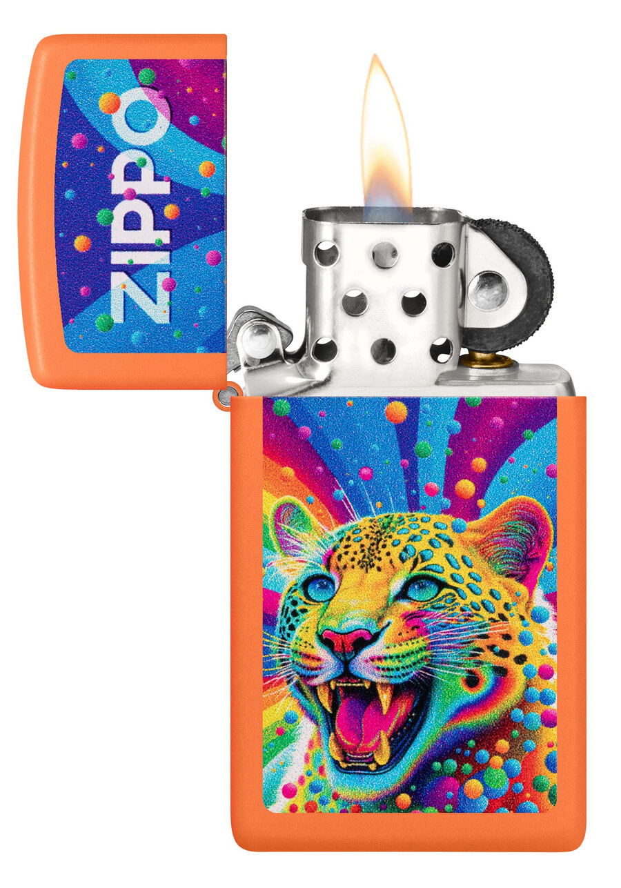diseño de leopardo zippo