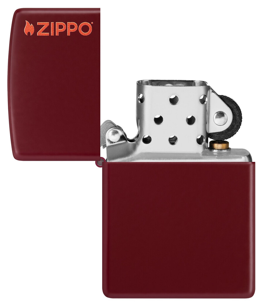 logotipo clásico de zippo merlot