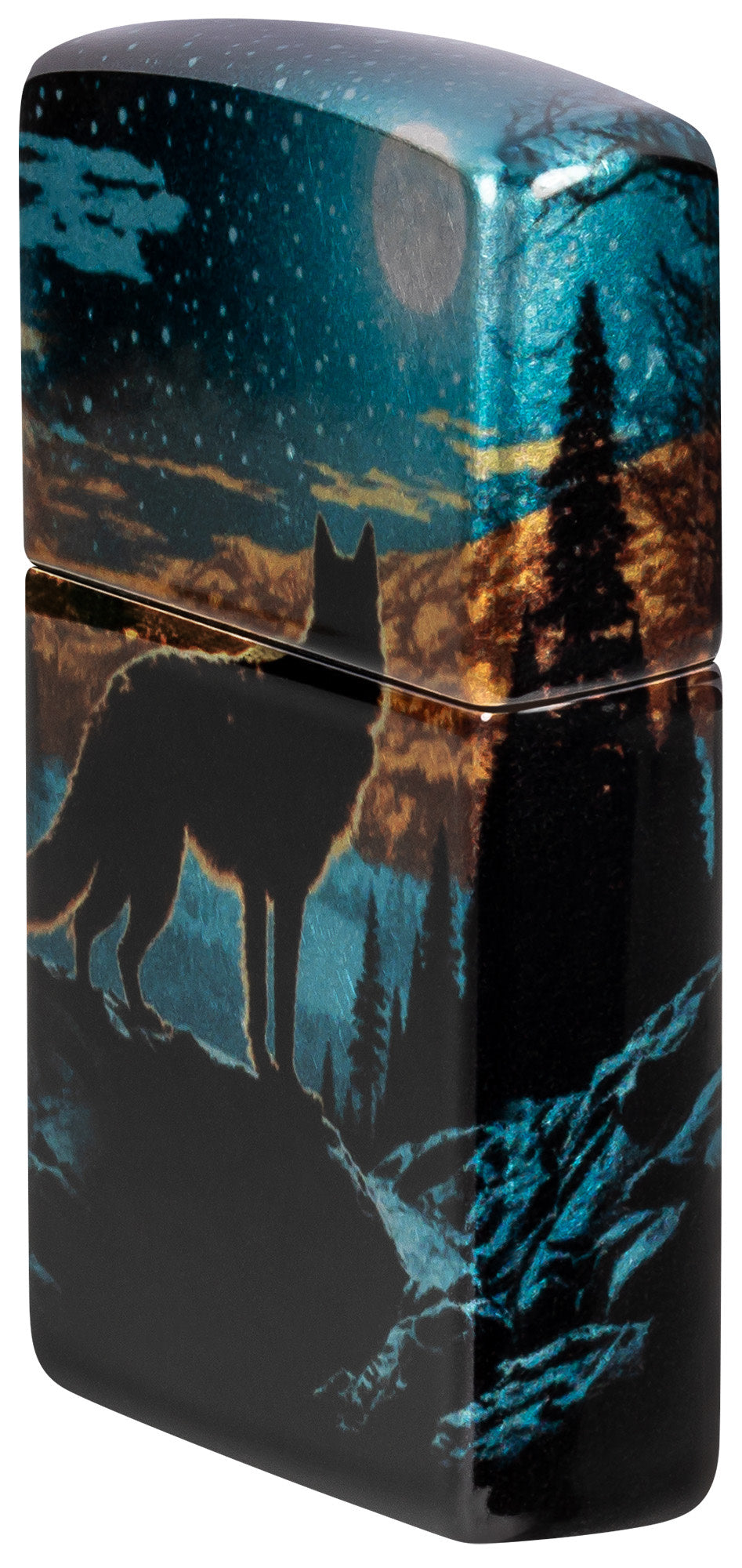 diseño de lobo a la luz de la luna