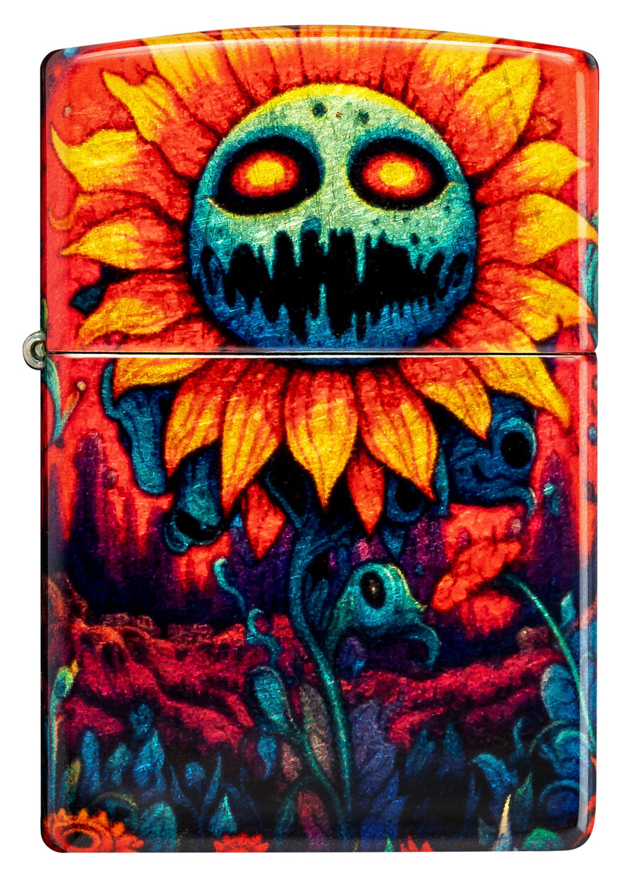 diseño de girasol espeluznante