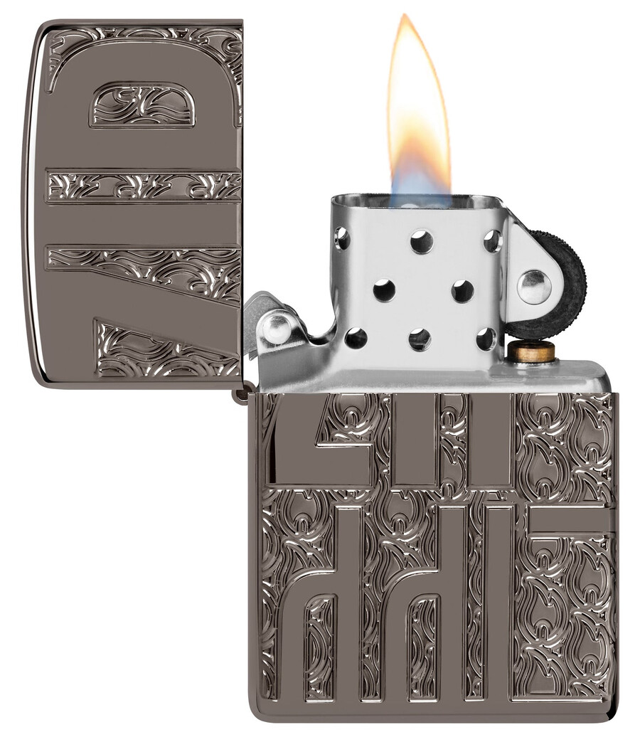 diseño zippo tallado al revés