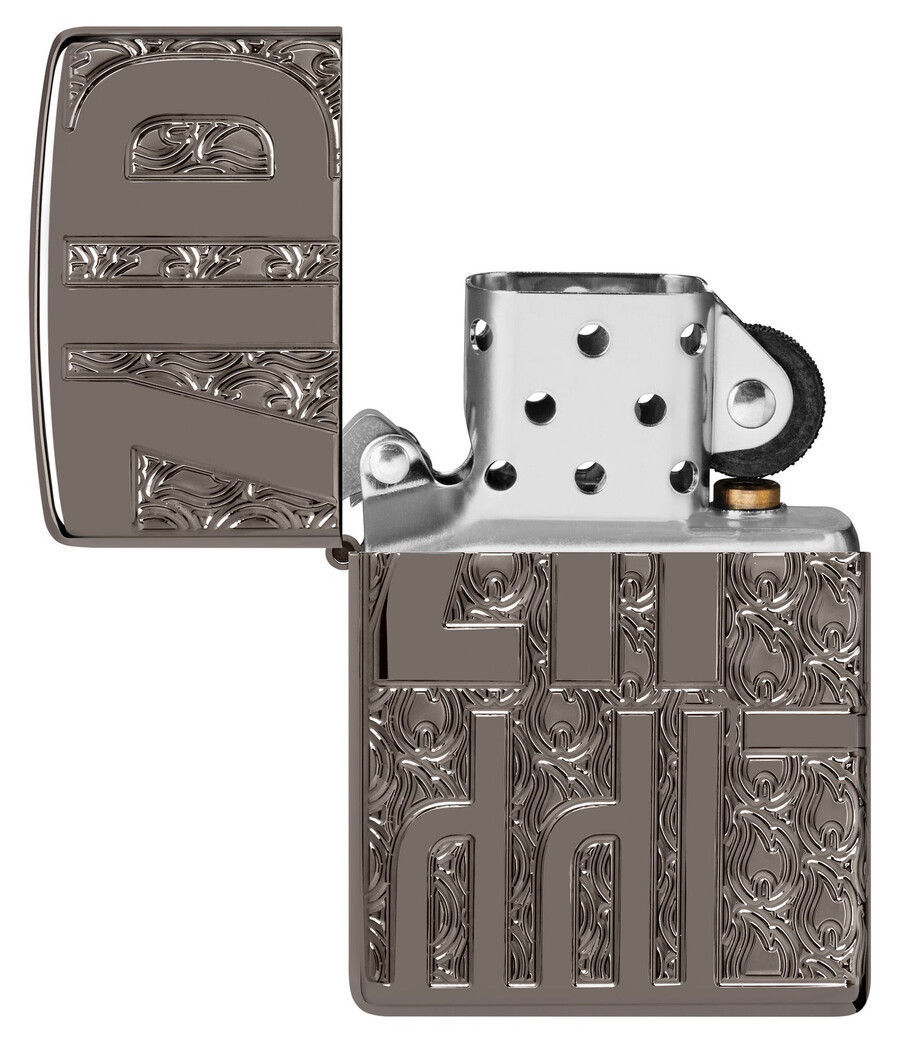 diseño zippo tallado al revés