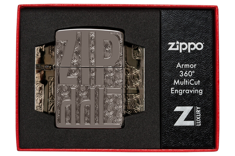 diseño zippo tallado al revés