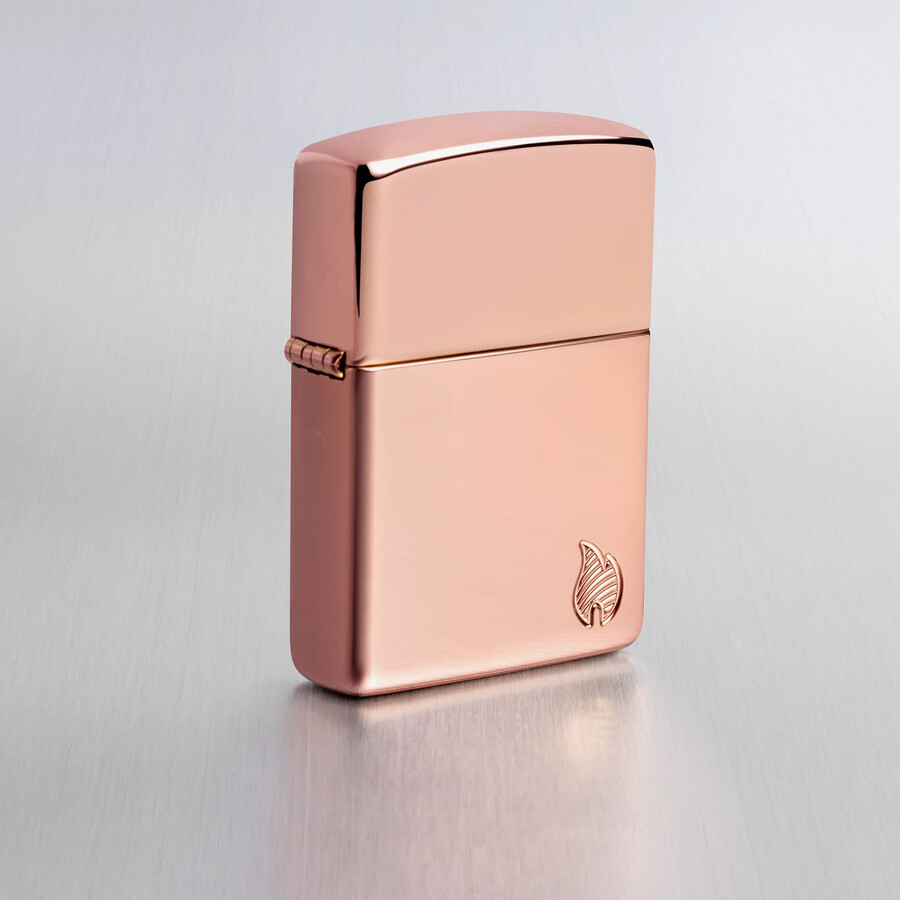 diseño de llama en oro rosa de alto brillo armor