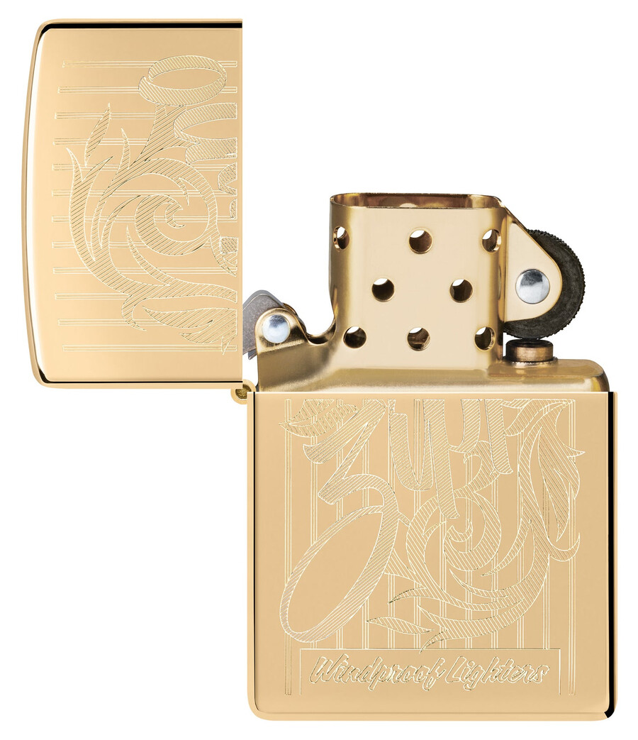 diseño de filigrana en espiral de zippo