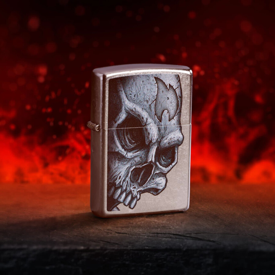 diseño de calavera y llama