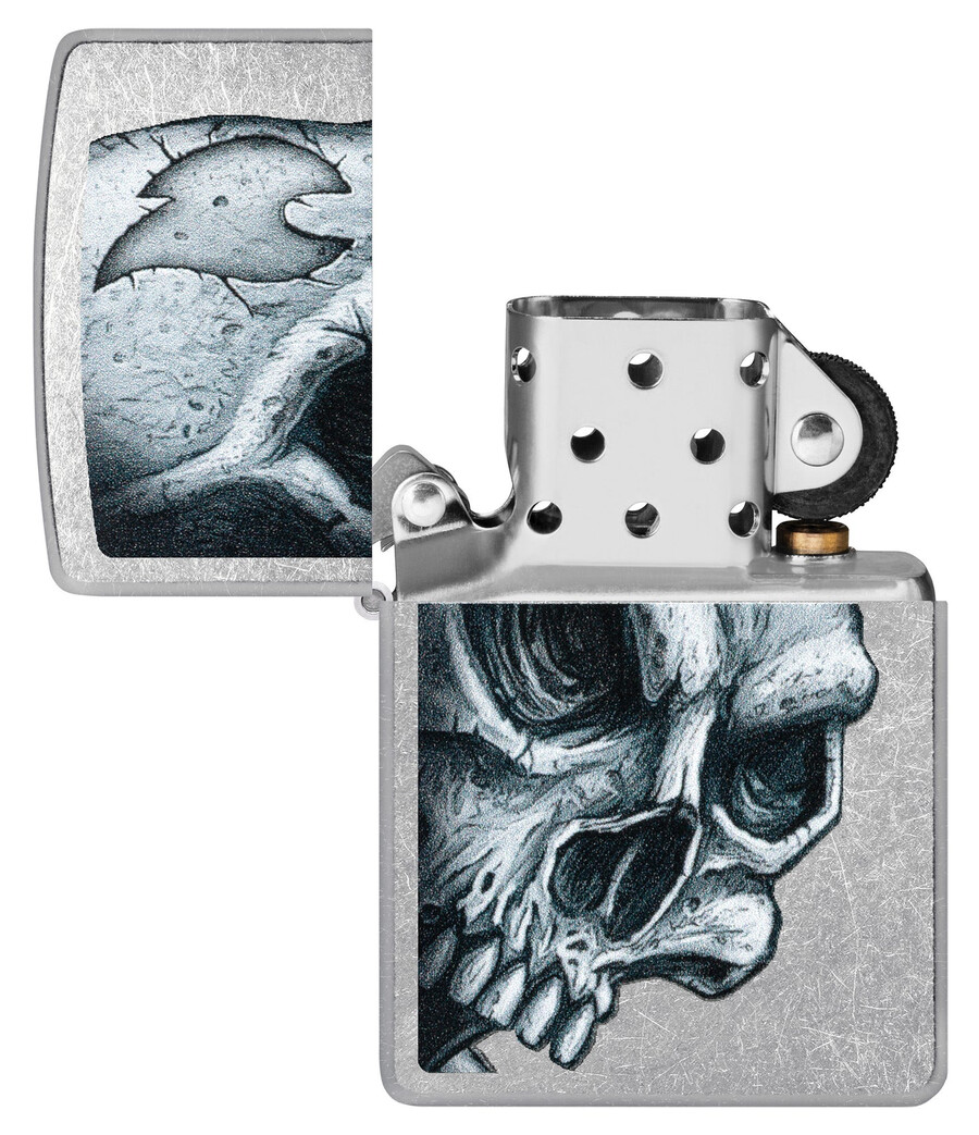 diseño de calavera y llama