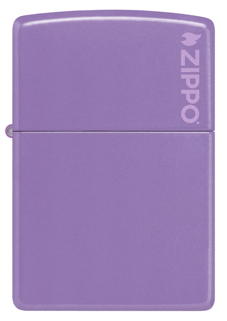 zippo clásico con el logotipo de lavanda ahumada