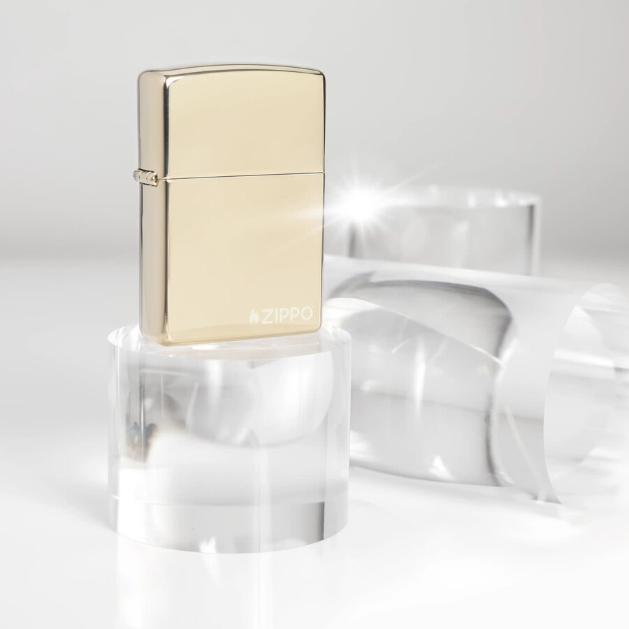 logotipo clásico de zippo de champán
