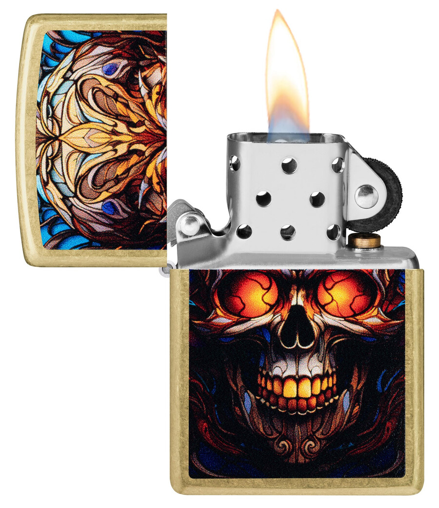 diseño de calavera de vitral