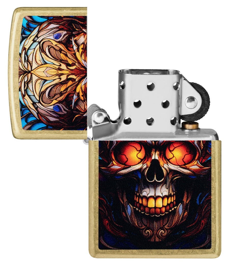 diseño de calavera de vitral