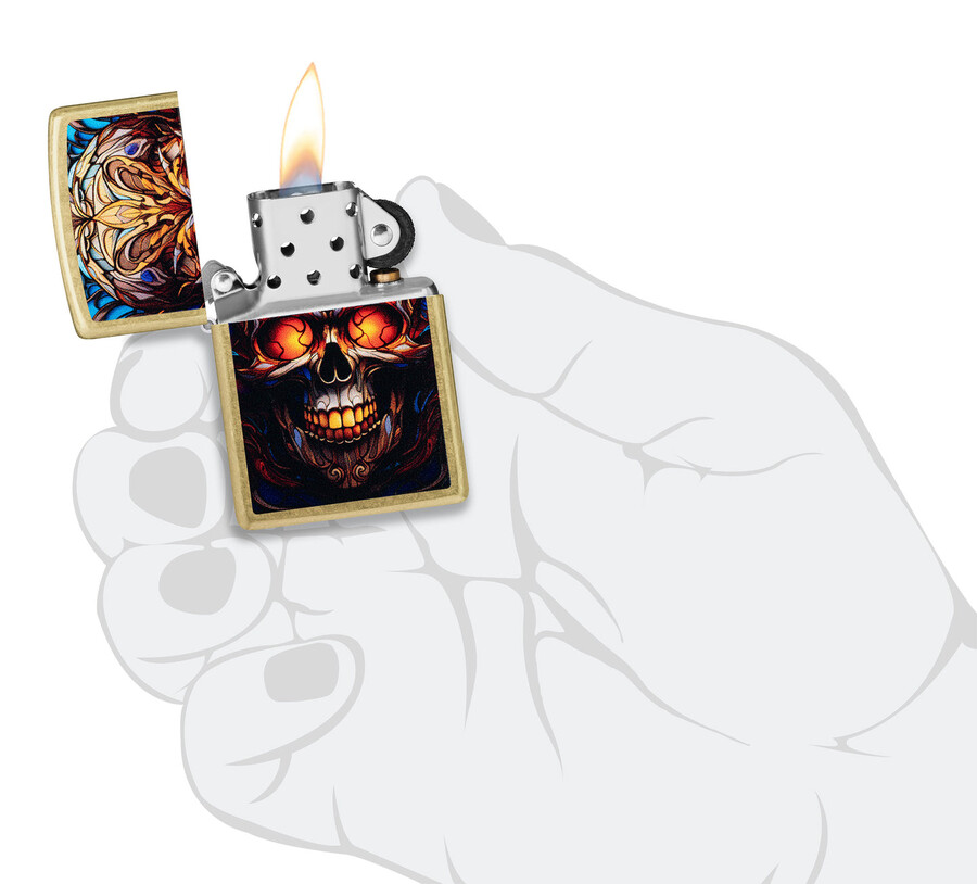 diseño de calavera de vitral