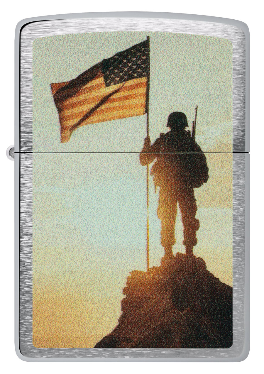 diseño de soldado y bandera